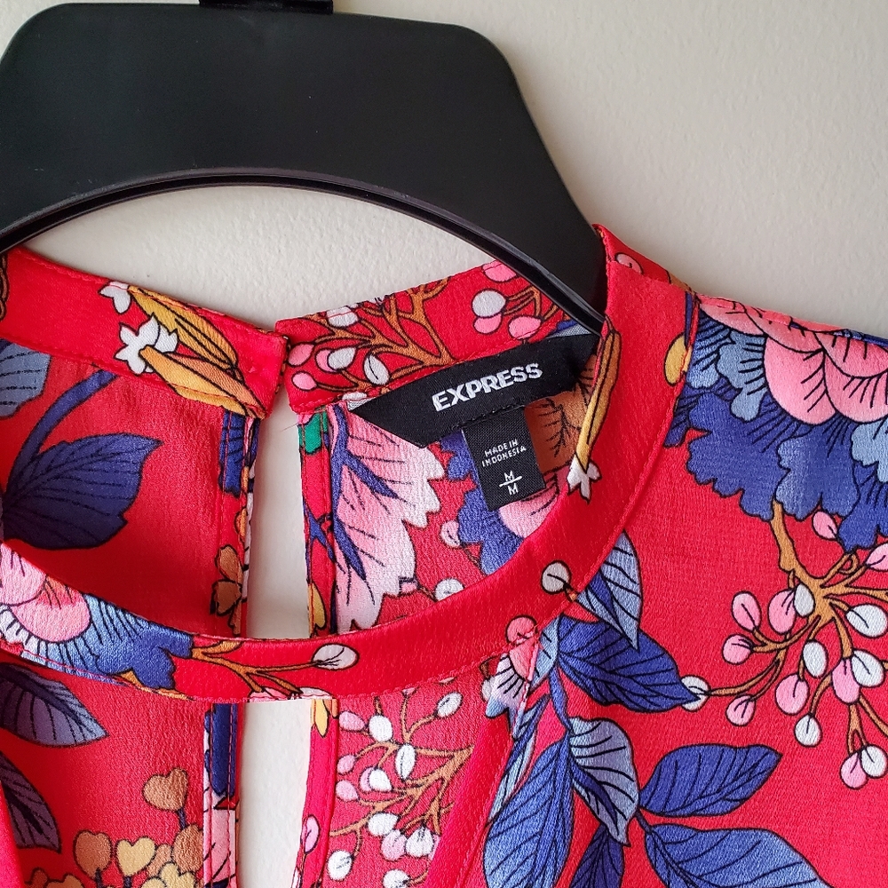 Nwot Express Oriental Pattern Blouse - image 2